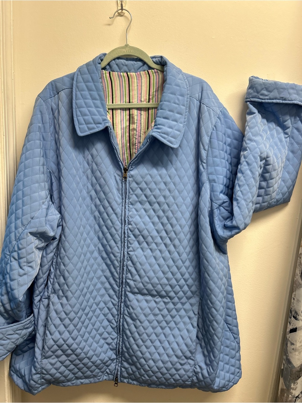 Light Blue Quilted Jacket - Unbranded Women's Coat